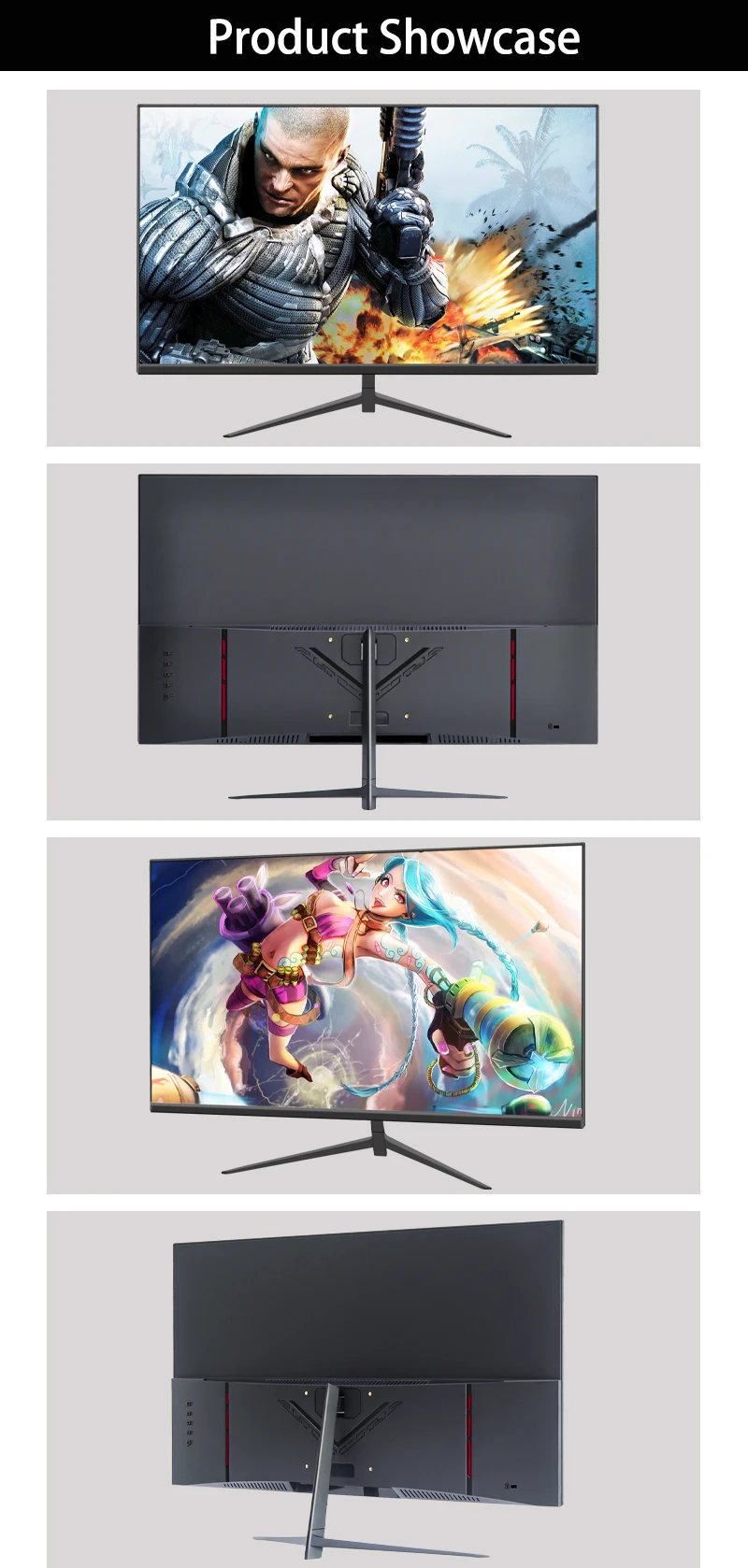 Tecmiyo 27 Inch 2k 2560*1440 1440p 144hz 165hz Gaming Monitor Wqhd Wide ...
