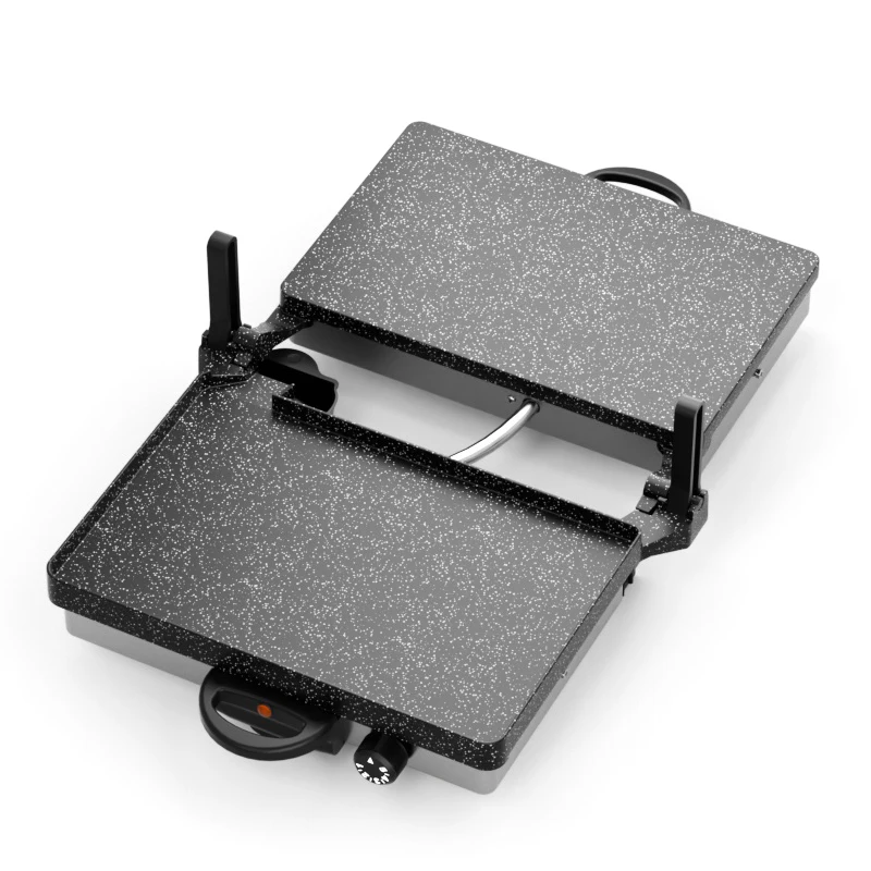 Multifunctional Square Electric Grill Oven with Non-Stick PTFE Plate Die-Cast Electric Toaster for Baking BBQ US Plug