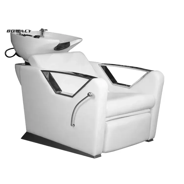 Bomacy Classic Hair Salon Furniture Hair Washing Reclining Salon Shampoo Chair With Basin