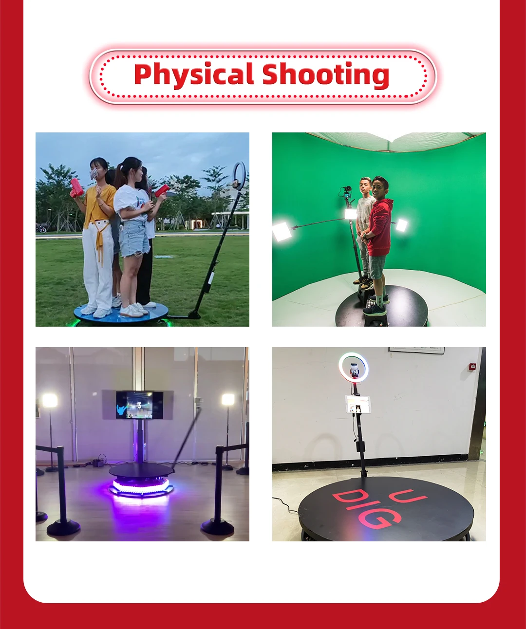 2023 Rotating Selfie Video Photobooth Kiosk Portable Mobile Automatic