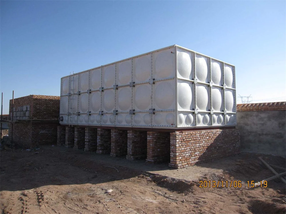 FRP Sectional Square Water Storage Tank for Fire and Water Treatment