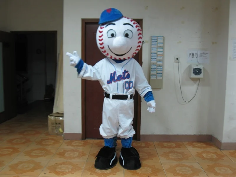 Source funny character cartoon Mr Met mascot costume,baseball boy Mr Met  mascot design for sale on m.