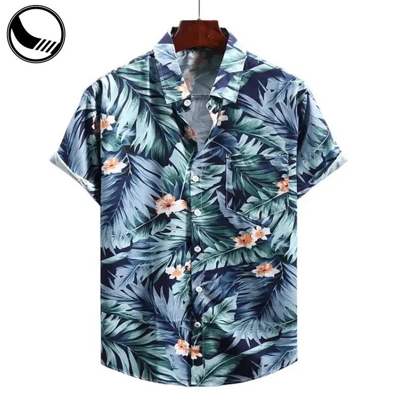 BETHERIVAL Wholesale Street Polyester Mens Collar Stripped Polo Golf Shirt Spring Floral Hawaiian t Shirts manufacture