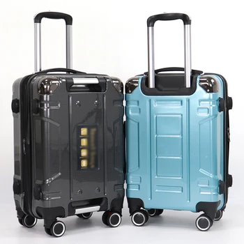 Smooth PC TSA Lock Trolley Duffle Multifunctional Bag Universal Wheeled Luggage For Men And Women