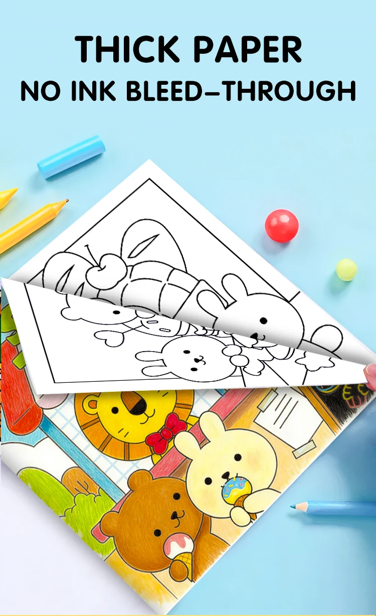 product custom wholesale factory paper printing service oem simple 2026 ins cute early education coloring books for kids adult-13