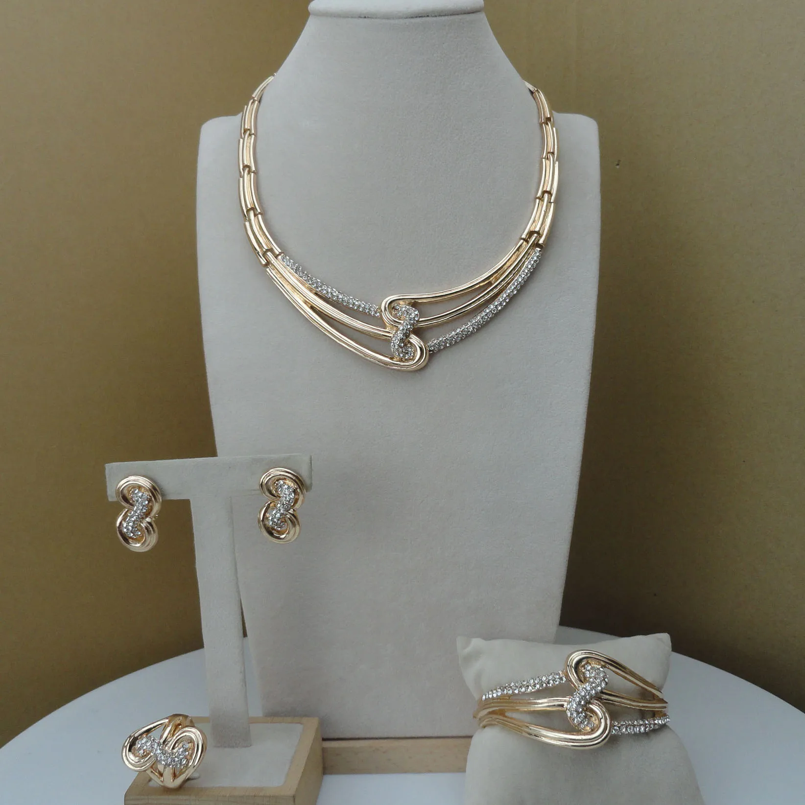 Yuminglai  Goldplate Jewelry  African Fashion Jewelry Set for Women FHK8442