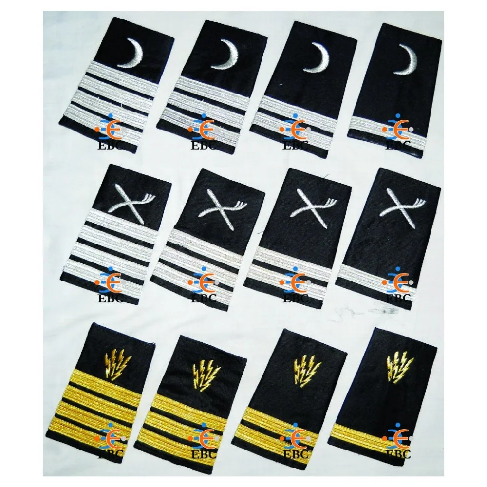 Yachting Epaulets 1,2,3,4 Bar Gold / Silver Metallic Stripes - Buy ...