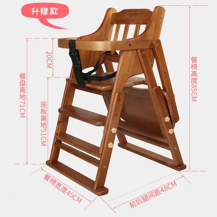 Wholesale Cheap Portable 2 In 1 Wooden Dining Baby Feeding High Chair