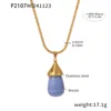 P2107-collar oro azul claro