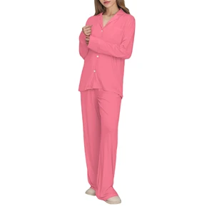 Custom Bamboo Viscose Lounge Wear Set 2 Piece Custom Pjs Soft Women's Loungewear Ladies Pajamas