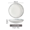 assiette grise de 8 pouces