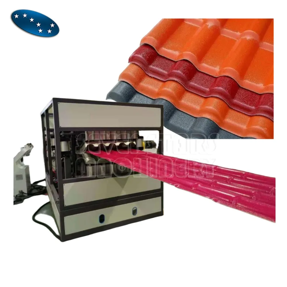 Glazed ASA PVC Moulding Panel Roof Tile Corrugated Building Plastic Roof Tile Sheet Waterproof Extrusion Machine