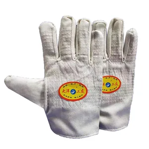 Wholesale 24-Line Double-Layer Twill Cotton Gloves Wear-Resistant Composite Canvas Safety Gloves