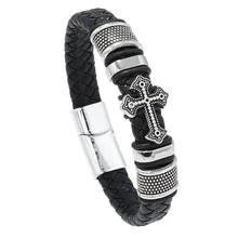 New Style Personalized Retro Multi-layer Leather Bracelet, Fashionable and Trendy, Magnetic Clasp, Perfect As a Gift for Men