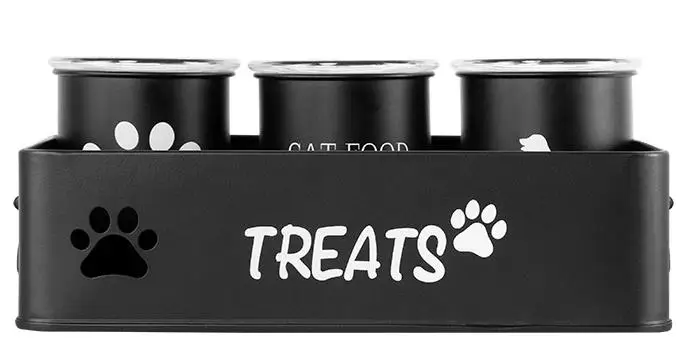 Factory Direct Sale Customized Cross-border E -commerce Set of Four Metal Pet Snacks and Toys Classification Storage Box