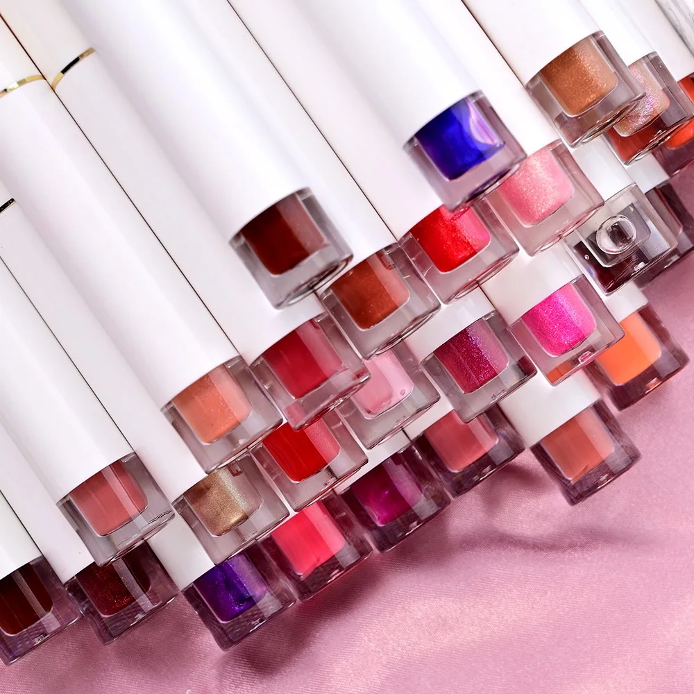 Waterproof Private Label Lip Gloss New Arrive 105 Color White Round ...