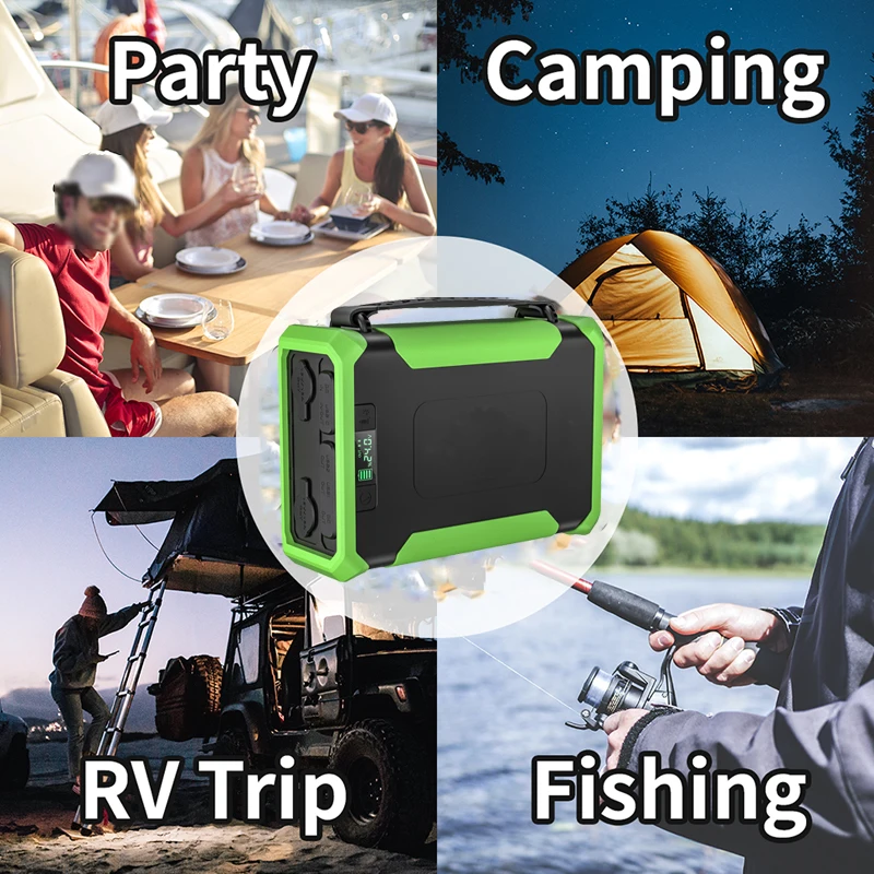 Heated Electronic Fast Charging Power Bank 12V Cigar Lighter 100000Mah Dual USB PD65W Portable 12 24 Volt LifePo4 Power Station