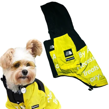 Fashion Pet Dog Waterproof Coat The Dog Face Outdoor Jacket Reflective Raincoat For Small Medium Large Dog Cat Pet Clothes