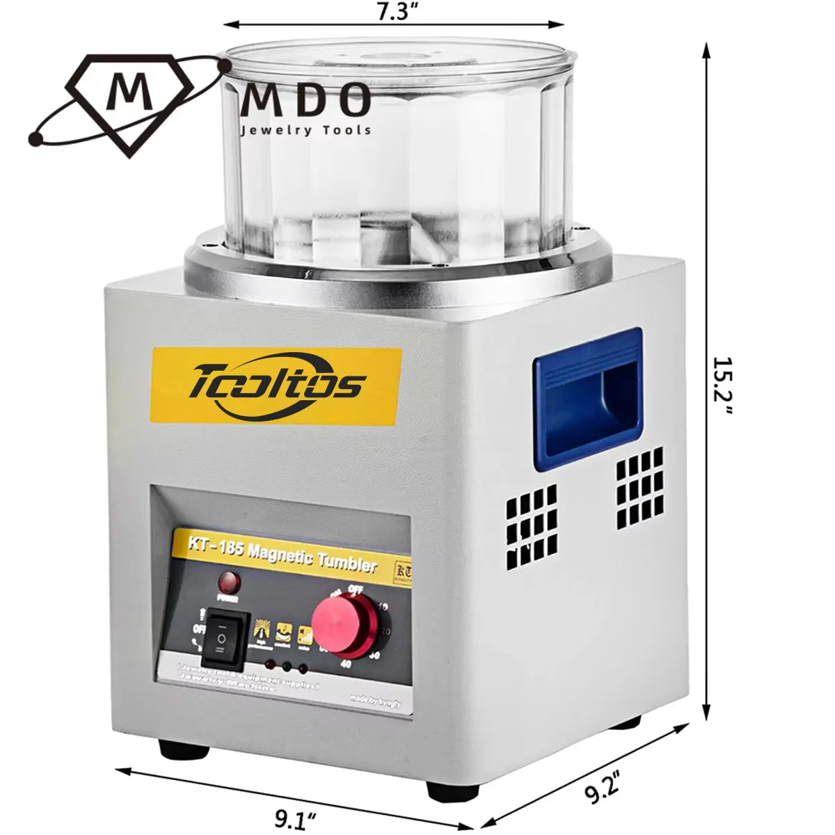 KT-185 Magnetic Tumbler: Metal Grinding and Polishing Machine for