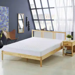 Nature 100% Polyester Microfiber Waterproof Quilted Mattress Protector with Zipper Solid Single Bed Cover Anti-Bacteria Luxury
