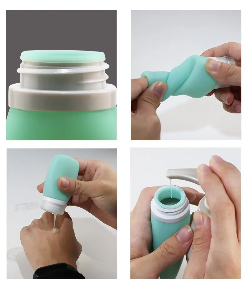 New Arrival Silicon Travel Bottle Squeezable Set Refillable Silicone