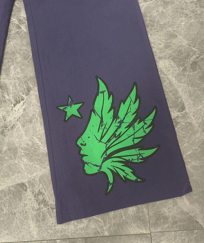 Custom Logo Oversized Nylon Straight Leg Polyester Men's Joggers Casual Sports Track Pants details