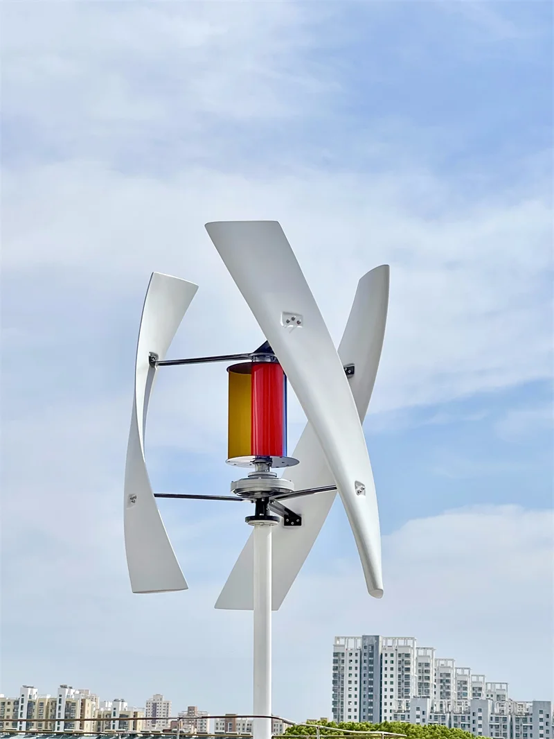 5KW Wind Turbine & Solar Panel Hybrid Power System with Lithium Ion ...