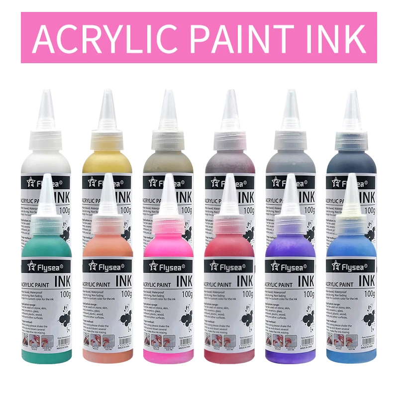 Wholesale Golden High Flow Acrylic Paint Ink For Glass Fabric