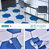 Floor sticker-blue and white hexagon