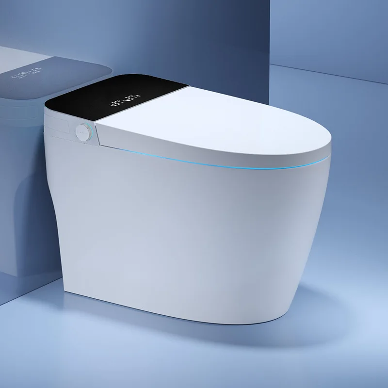 New design home bathroom ceramic elongated electronic bidet automatic wc intelligent toilet smart  with remote control factory