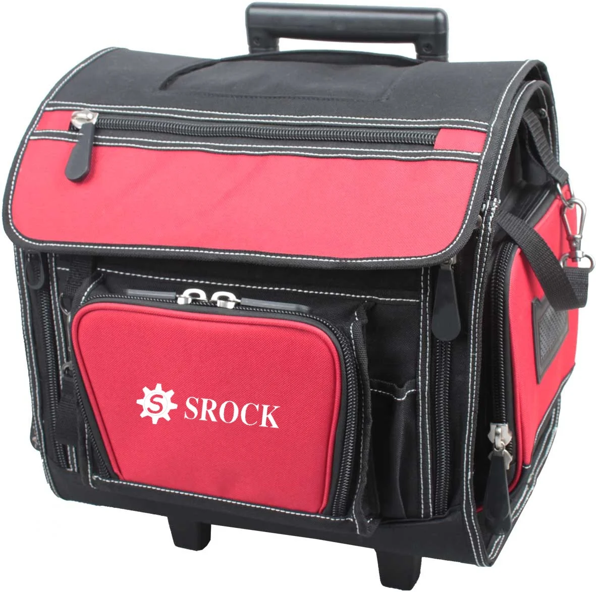 Large space trolly heavy duty tool bags with wheels rolling tool bag