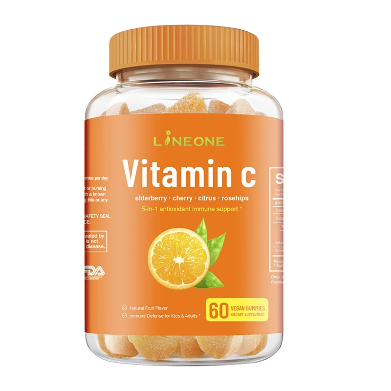 Includes vitamin C 1500mg vitamin C1000 mg Hot Sales Private label Beauty Skin Care Vitamin C Collagen Hyaluronic Acid Gummies manufacture