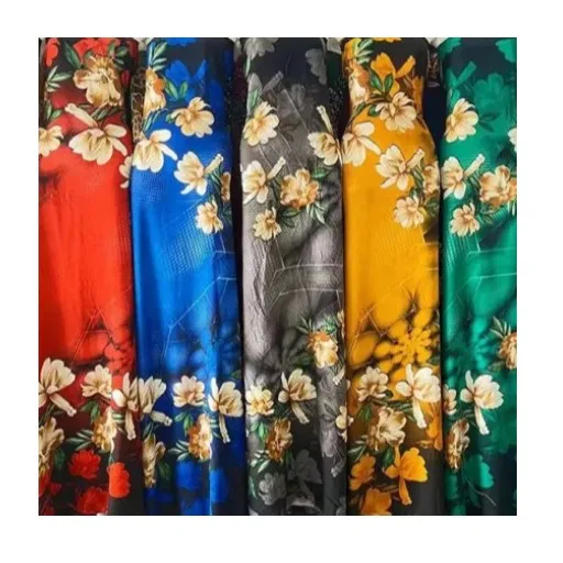 Вискозная ткань из вискозы с цветочным принтом 100% фруктовым 100 вискозная