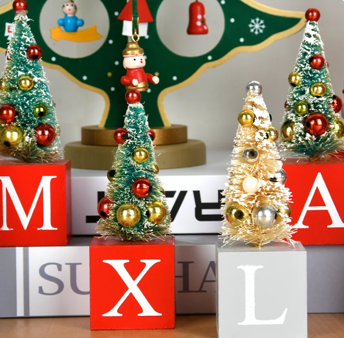 Diy Mini Christmas Tree Outdoor Artificial Christmas Tree  Decorations Colored Christmas Trees