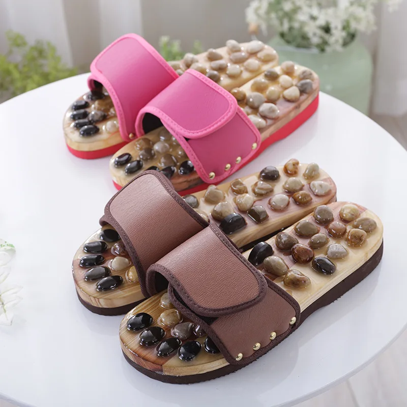 Piedra Turquesa Sandalias Planas Con Piedras Zapatillas De Masaje