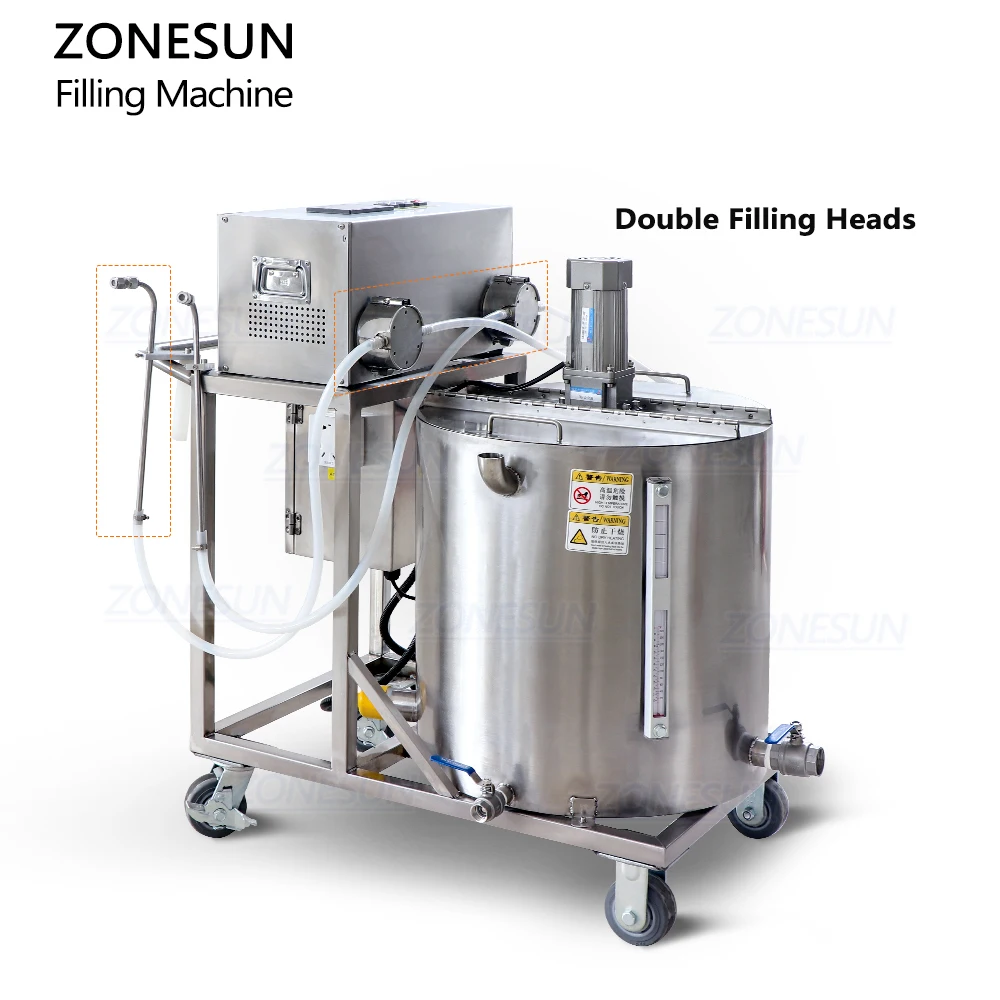 ZONESUN ZS-GTCD Semi-automatic Gear Pump Tea Light Hot Paraffin Paste Heated Candle Wax Pouring Filling Machine