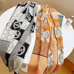 Женский шарф с принтом шарфы в этническом стиле шали для женщин платки из хлопка и льна Длинные