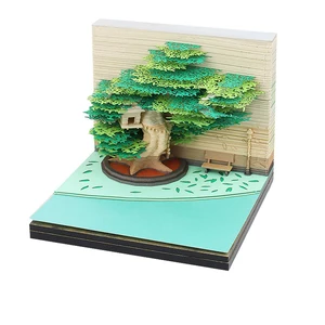 Wholesale Customize Sticky Note Paper Sculpture Desktop Decoration Office Gift Originality Post Note 3D Treehouse