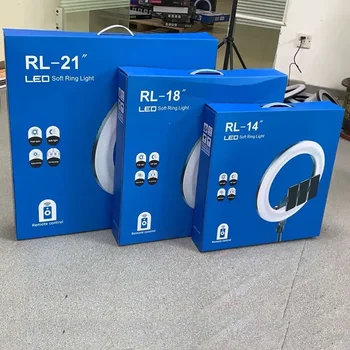 RL-18 RL-21 RL-14 Inch 18 Inch Ring Fill Light Ringlight with 2.1m Tripod Stand Remote Control