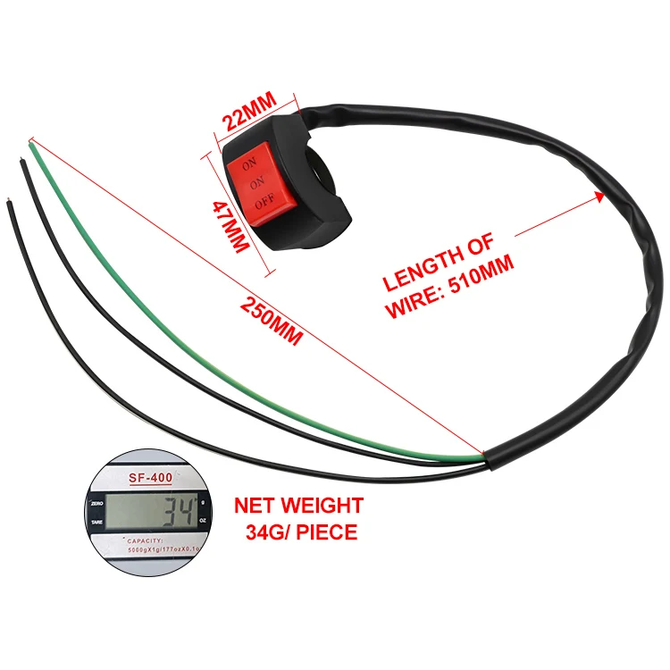Interrupteur Feu Stop Gauche + Droit Pour Moto Scooter Électrique - VGOL Plastique Cuivre