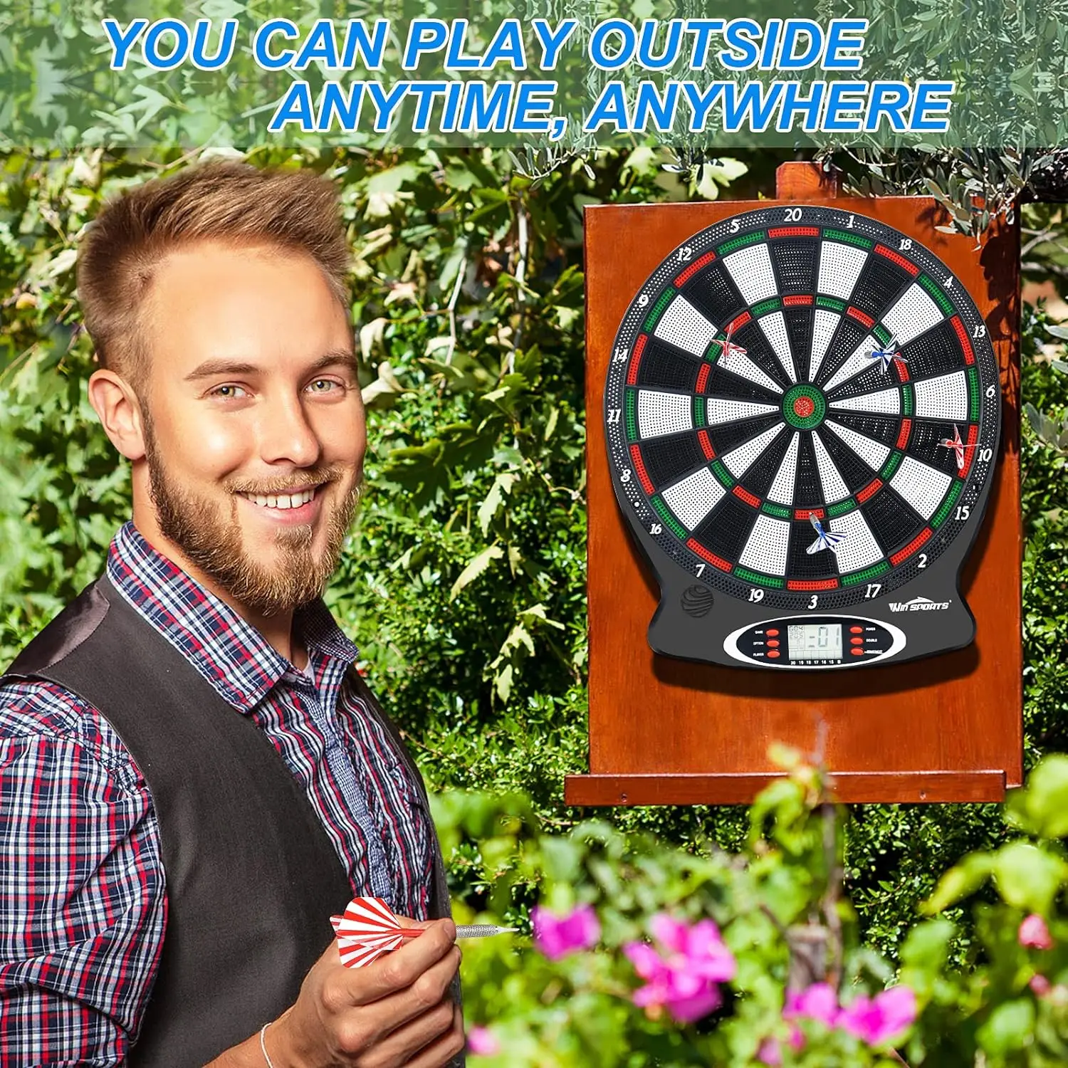 odm professional e electronic dartboard set with plastic material and 6 darts-9