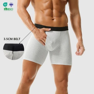 Hygieia High Quality Luxury Men's Underwear Custom Mans Soft Moisture Wicking Boxer Shorts Cotton Long Pouch Underwear for Men