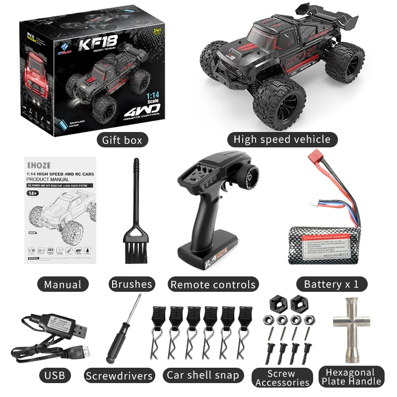 Origin HOSHI KF18 RC Car - High Speed 4WD Fun for All Ages