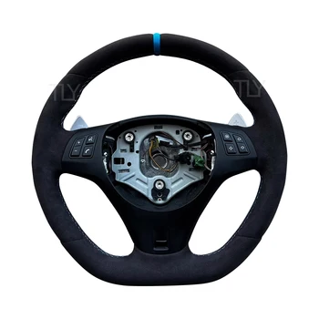 Customized for Leather Alcantara Carbon Fider Steering Wheel for E90 E92 E82 E87 E88 E81 M3 E Series Interior Accessory Fit Car