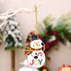 Colorful Christmas wooden pendant snowman