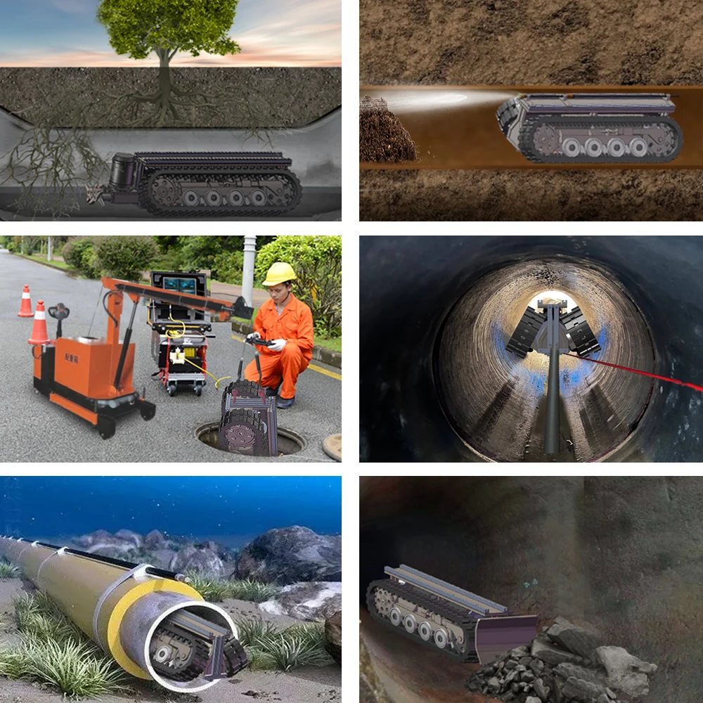 Municipal Pipeline Desilting Robot Sewage Cleaning Robot Sludge Cleaning Robot