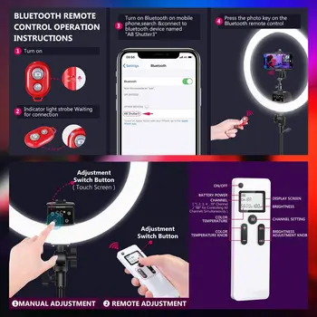 NEEWER Advanced 18\" LED Ring Light with Tripod Stand & Phone Holder for Photographic Lighting detail image