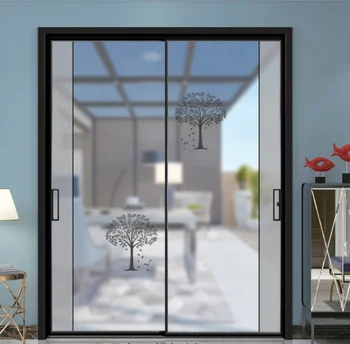 Railless kitchen aluminum alloy anti-fog insulating glass sliding door