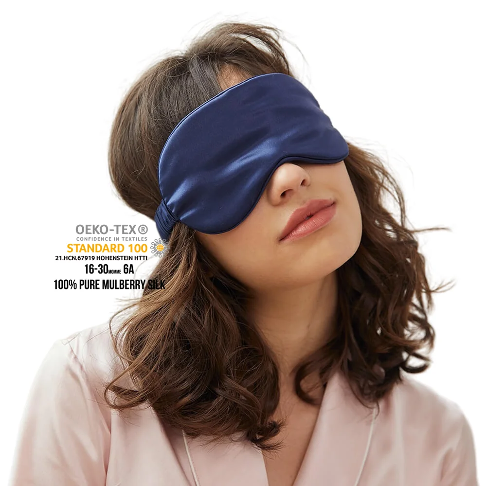 3d Contoured Cup Sleeping Silk Eye Mask Blindfold Soft Comfort Eye
