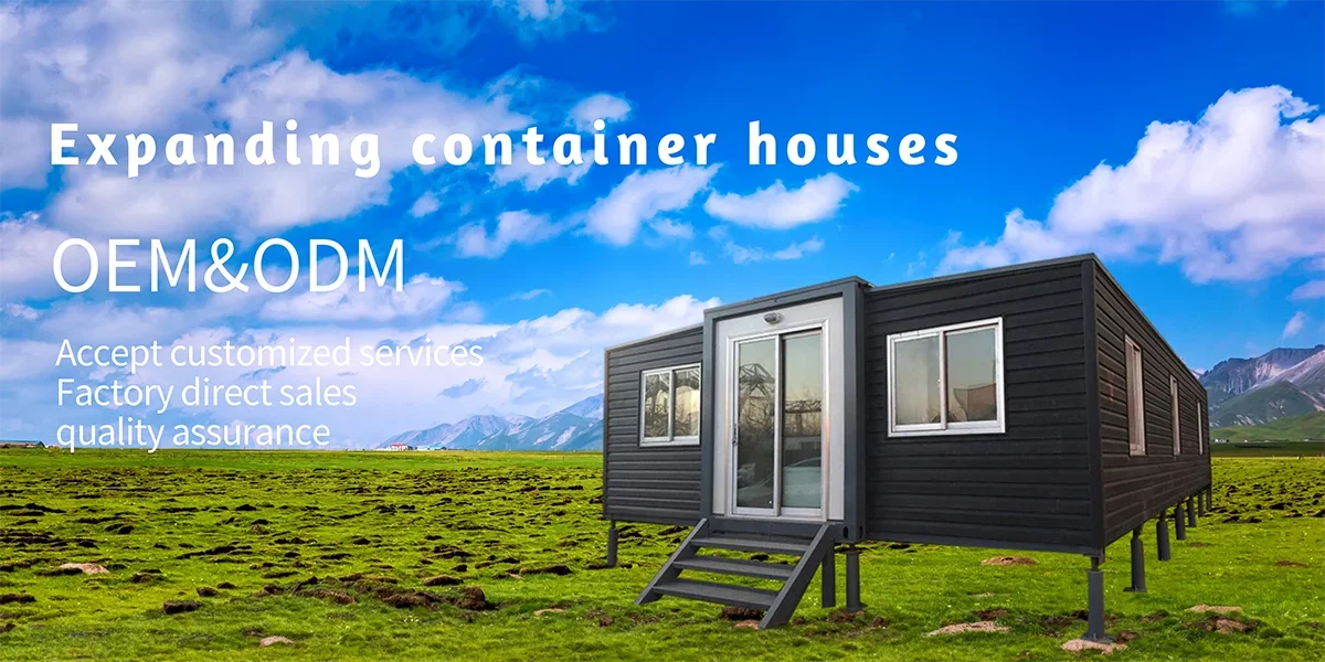20ft 40ft  Customized China Expandable Container House 2 Bed 1 Bath Prefabricated Expandable Container House in Europe